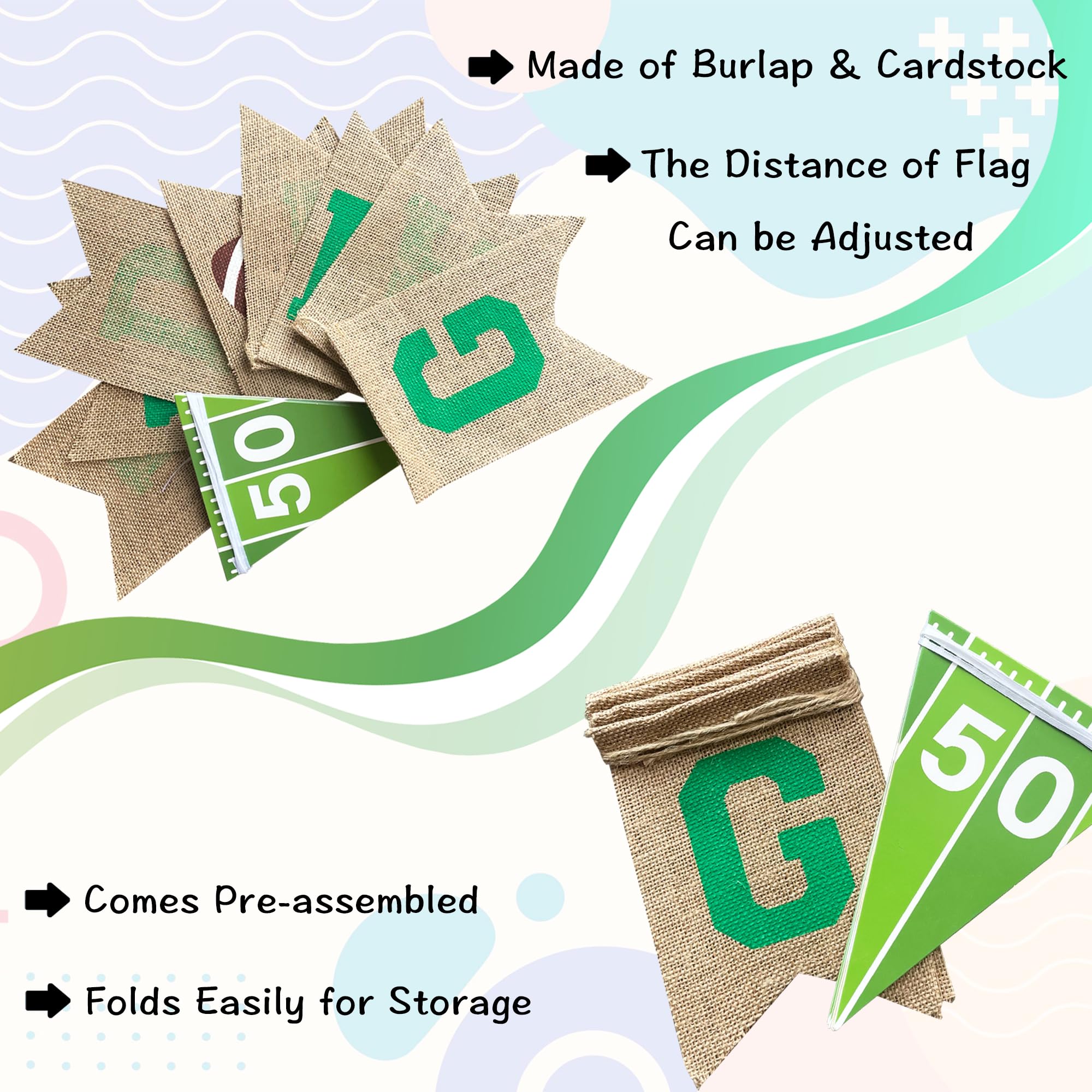 VILIFEVER game day banner with football accent for photo backdrops