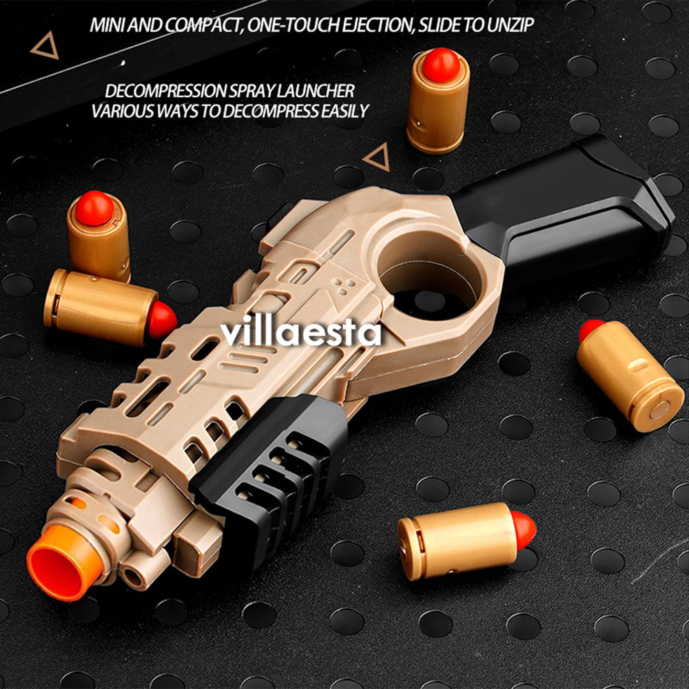 Villaesta Laucher in hand emphasizes compact, portable focus tool.