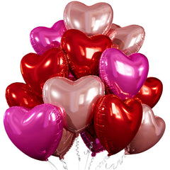Villorem red heart balloons 18 inch for romantic party decor and photos