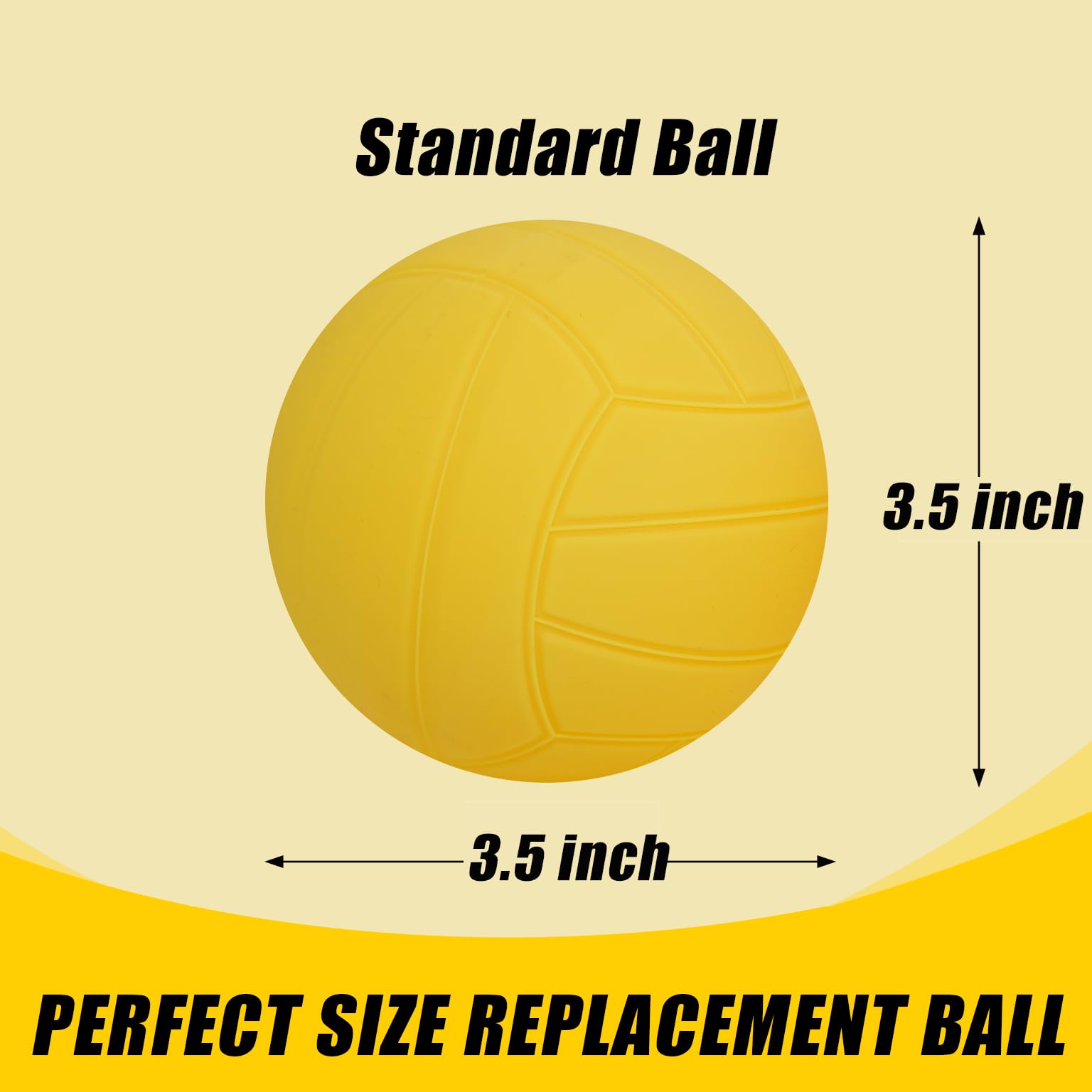 Viminston roundnet yellow balls 3-5in replacement for beach or pool play