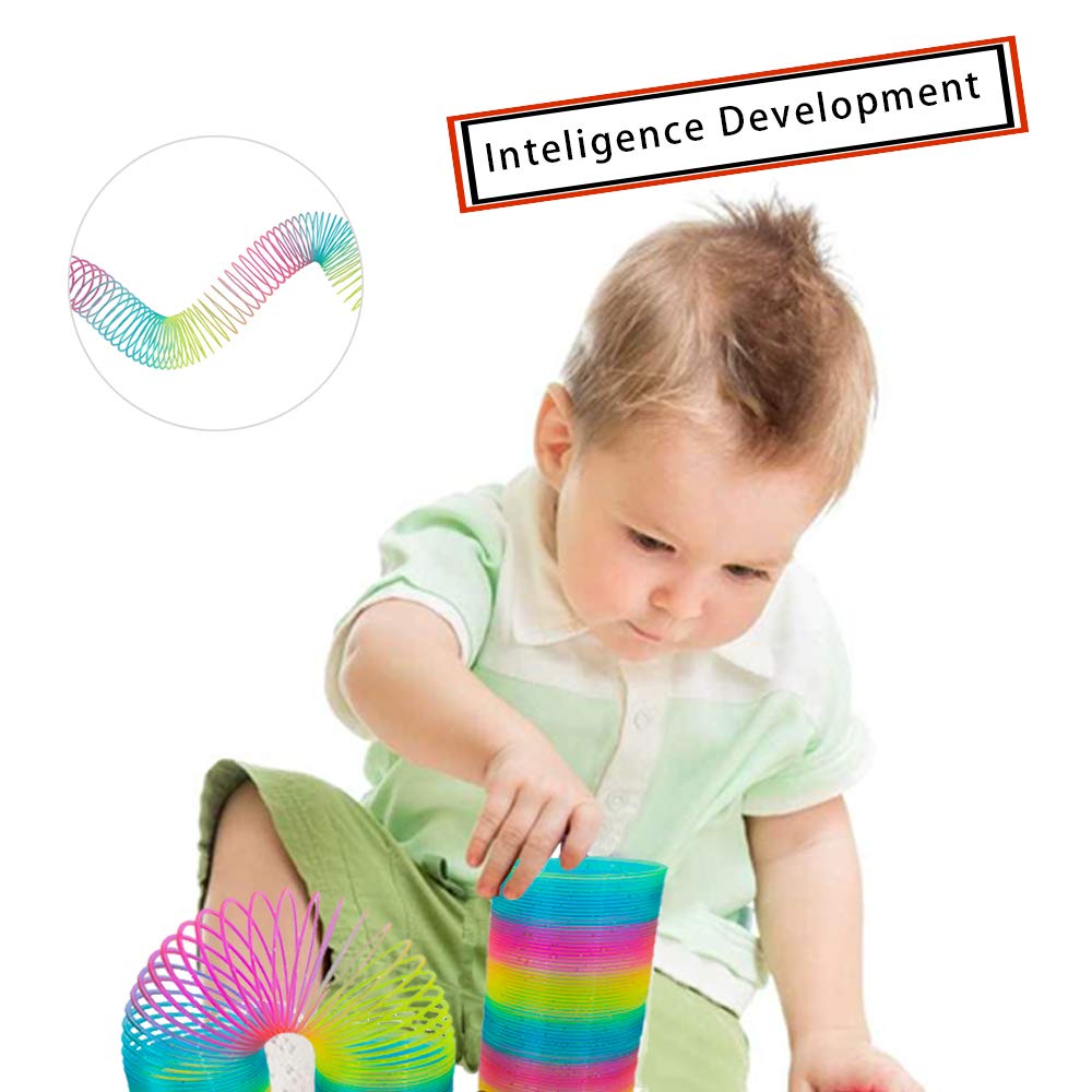 Vinciph rainbow coil toy multicolor spring held for portable party entertainment