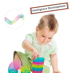 Vinciph rainbow coil toy multicolor spring held for portable party entertainment
