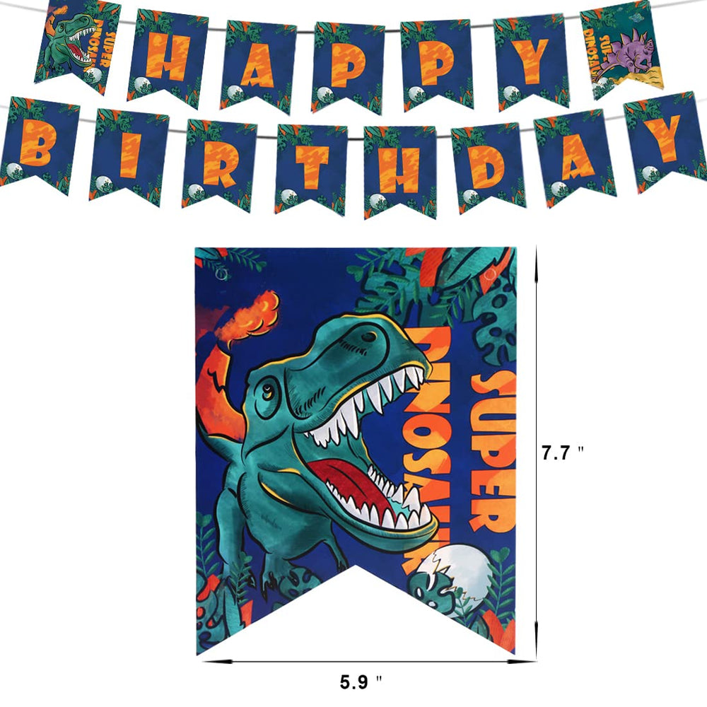 Vinfo dinosaur banner enhances the theme for photos and fun.