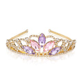 Vinjewelry Rapunzel Tiara gold crown for elegant cosplay and party styling