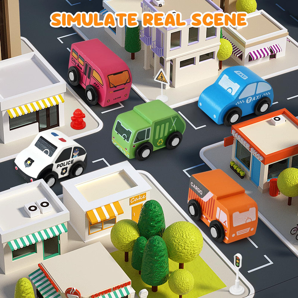 Vinkp fire truck and police car boost role-play and color learning.