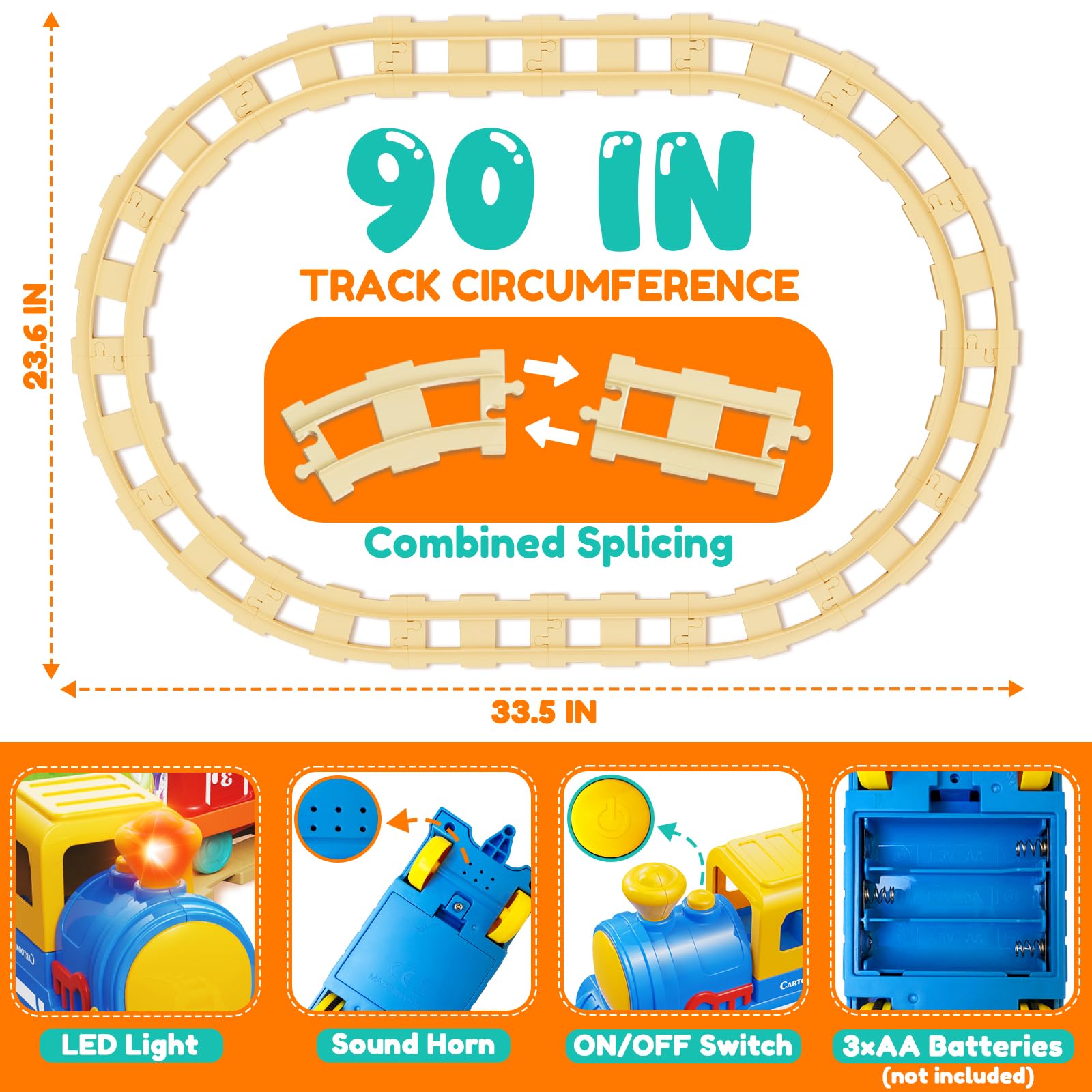 Vinkp Train Set straight tracks for smooth connections