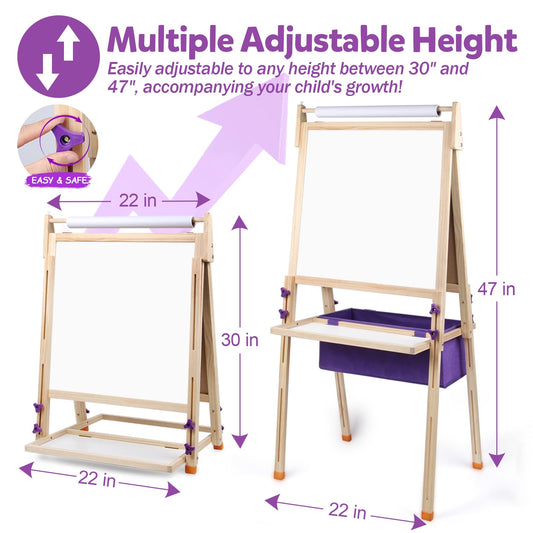 Vinlon double-sided whiteboard and chalkboard for versatile learning