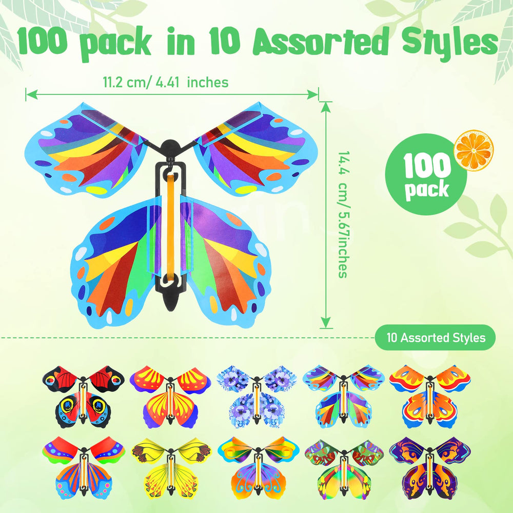 Vinsot 100-piece set with assorted butterfly styles for gifts