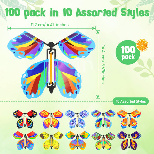 Vinsot 100-piece set with assorted butterfly styles for gifts