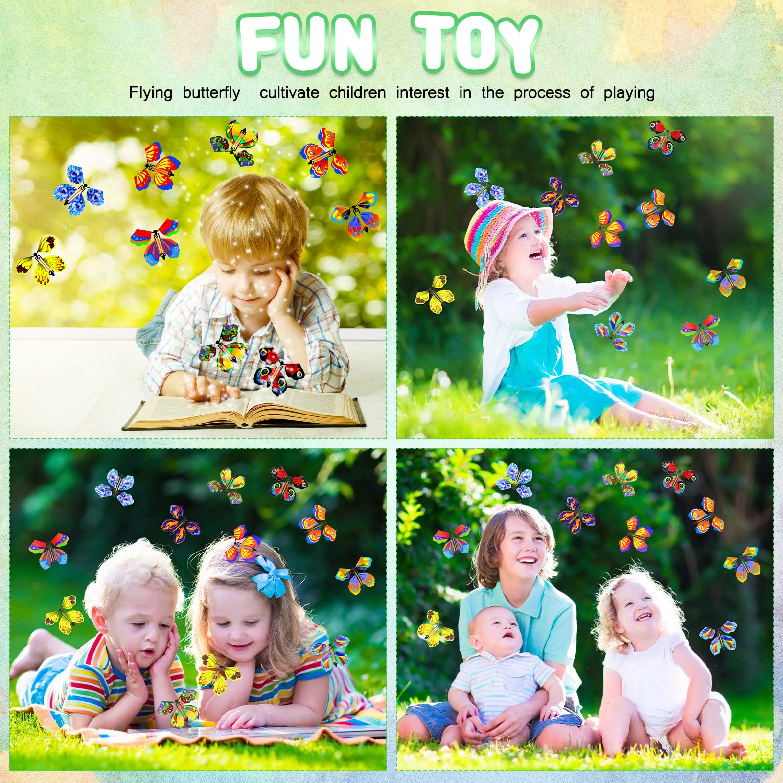 Vinsot colorful butterfly set enhances gift and card presentation
