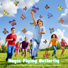 Vinsot butterflies in flight demonstrate playful wind-up motion