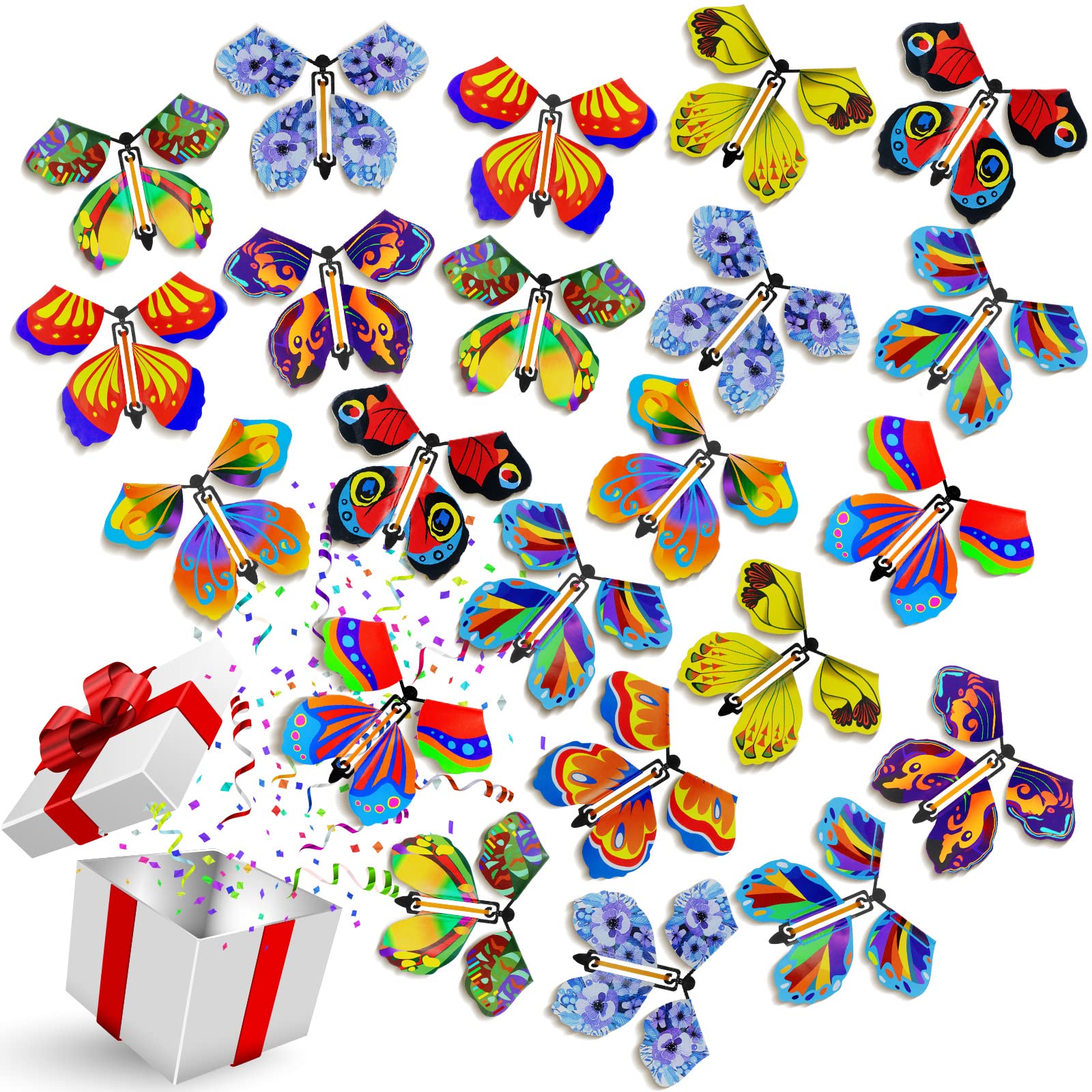 Vinsot flying butterfly wind-up bookmark in vivid colors for reading