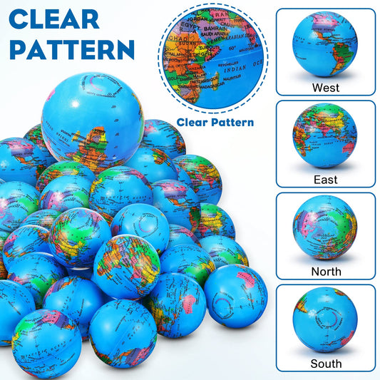 Vinsot mini earth globe ball closeup for sensory play and dexterity training.