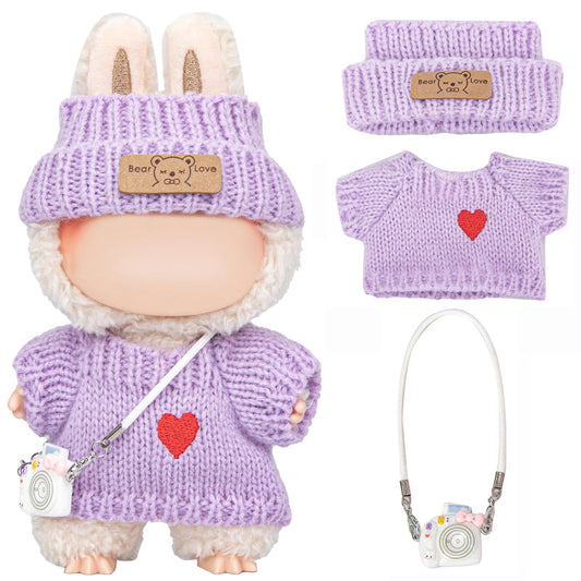 Vintay Labubu 17cm knit sweater for cozy dress-up and photo-ready outfits.