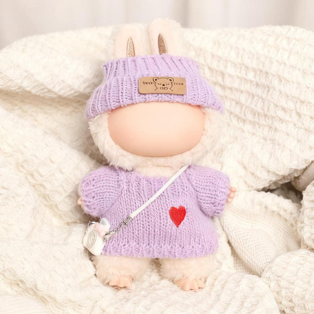 Vintay Labubu 17cm outfit on doll perfect for social media shoots.