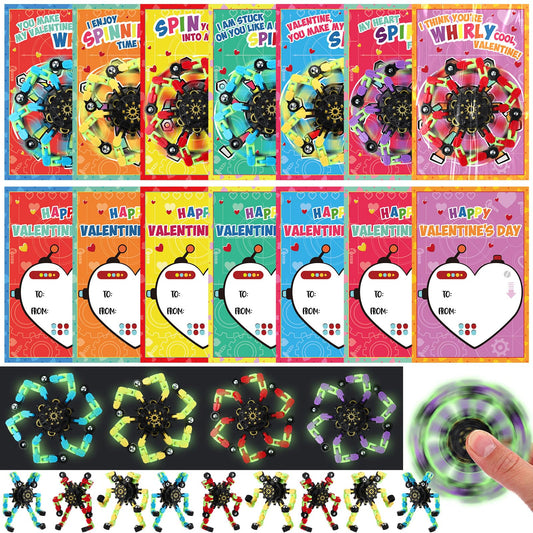 VioraWhite glow fidget spinner set for classroom prizes and sensory play.