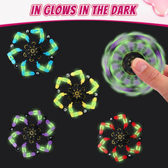 VioraWhite glow fidget spinner with mechanical valentines cards for gifting.