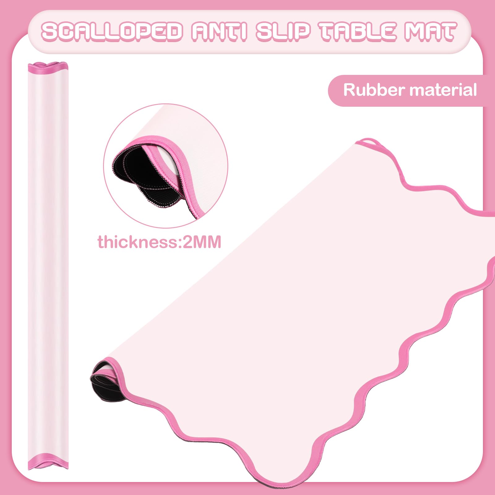 Anti-slip back grips surfaces to prevent shifting