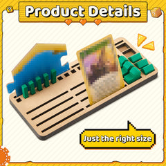 VioraWhite brown wooden card trays grouped for multiplayer games and easy access.
