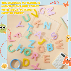 VioraWhite capital letters magnets embedded for safe play