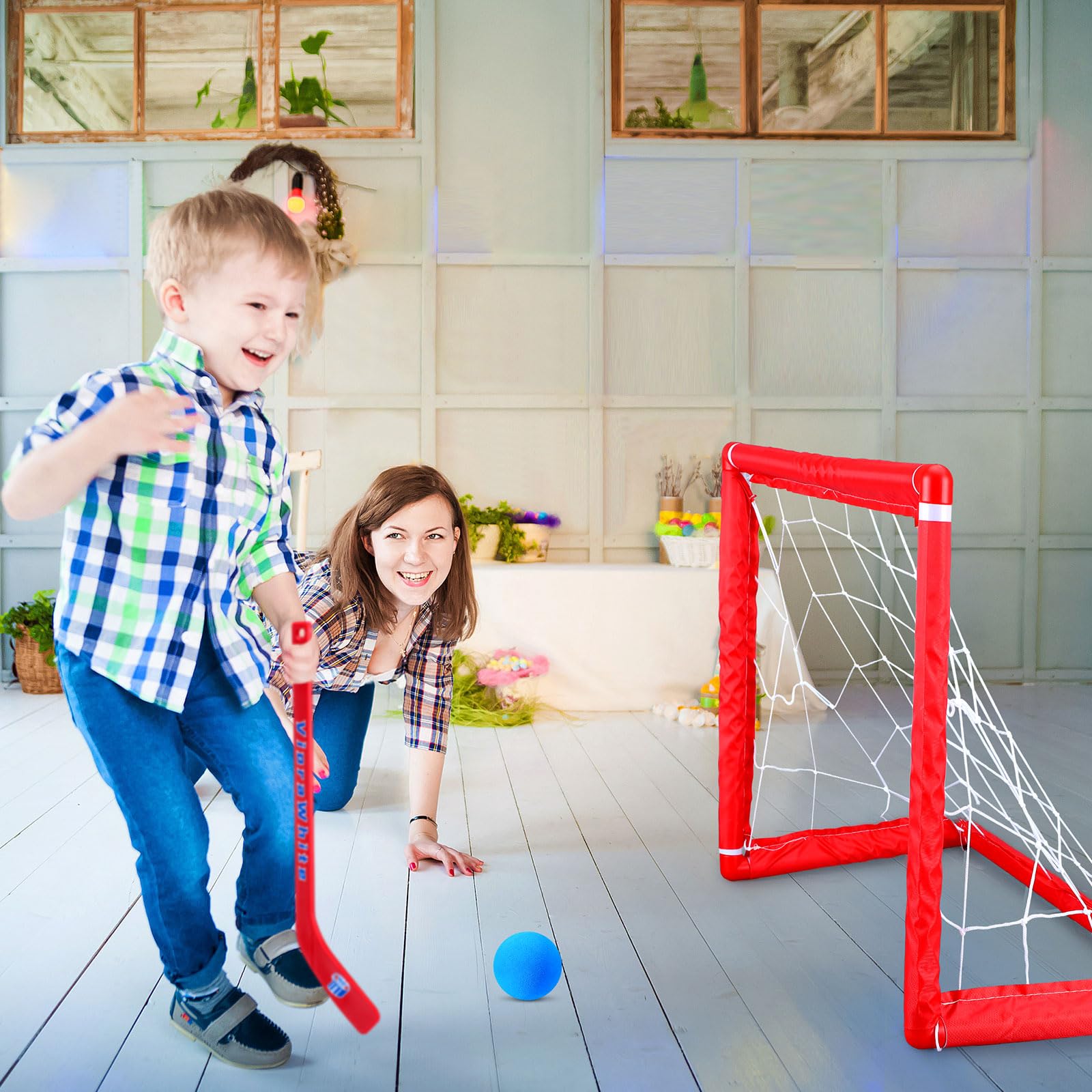 VioraWhite durable plastic sticks withstand enthusiastic games without bending.