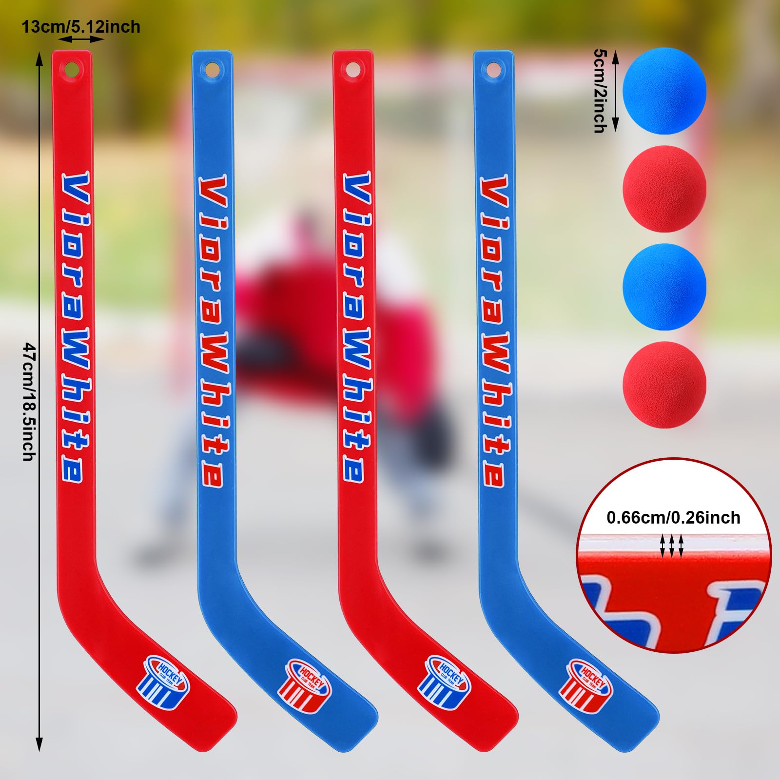 VioraWhite foam balls for safe, soft play during fast-paced knee hockey sessions.
