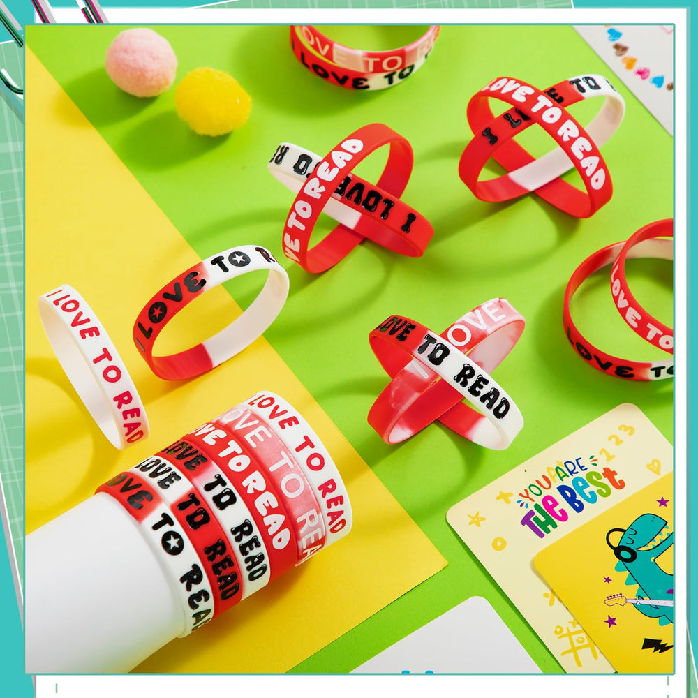 VioraWhite I Love to Read wristbands make an ideal classroom gift.