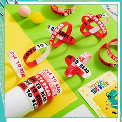 VioraWhite I Love to Read wristbands make an ideal classroom gift.