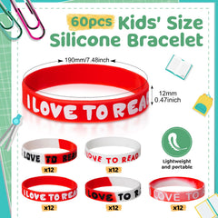 VioraWhite I Love to Read wristbands size fits teen wrists comfortably.