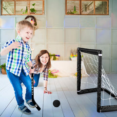 VioraWhite knee hockey set packaging shows all included pieces