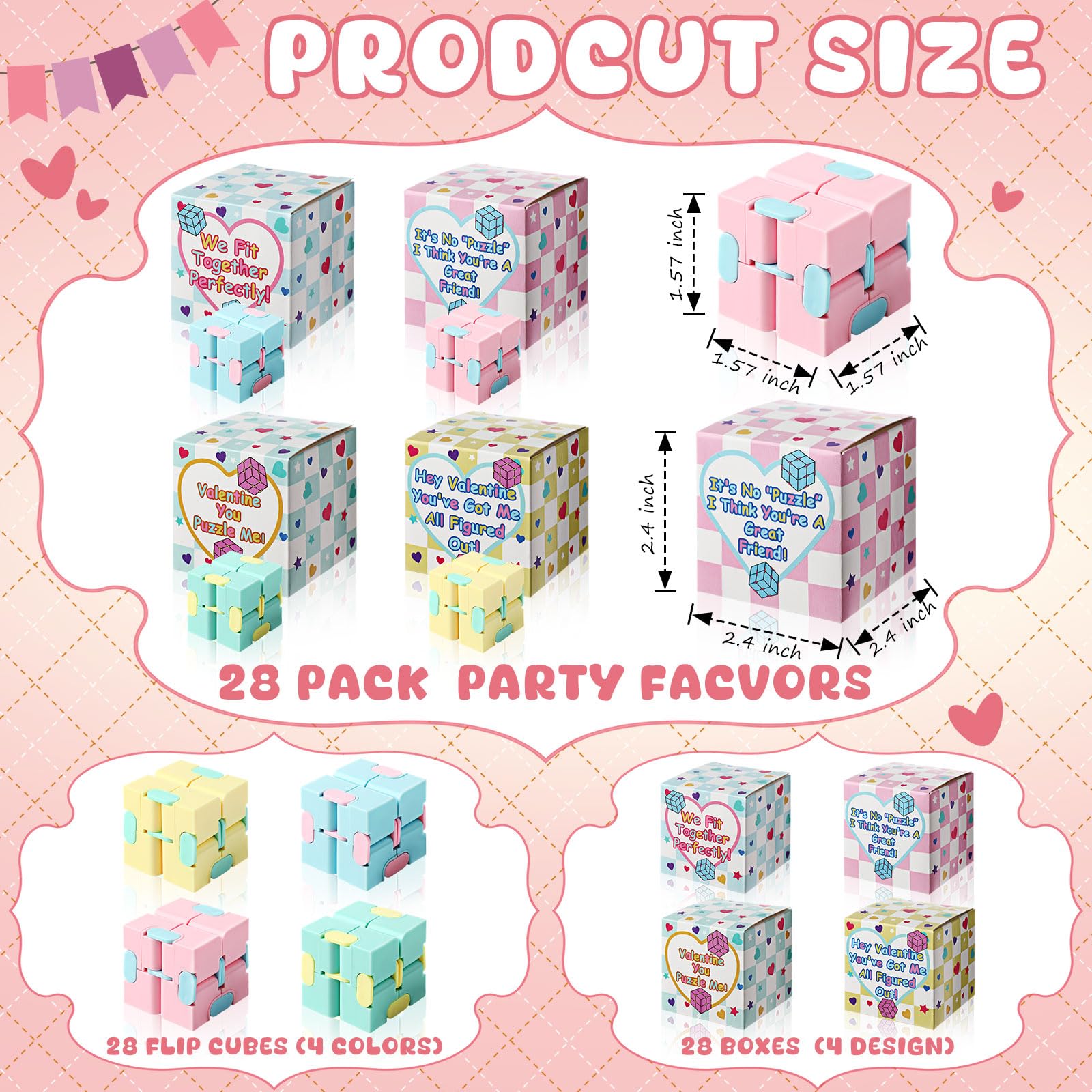 VioraWhite macarons-colored cubes close-up highlights durable ABS construction.