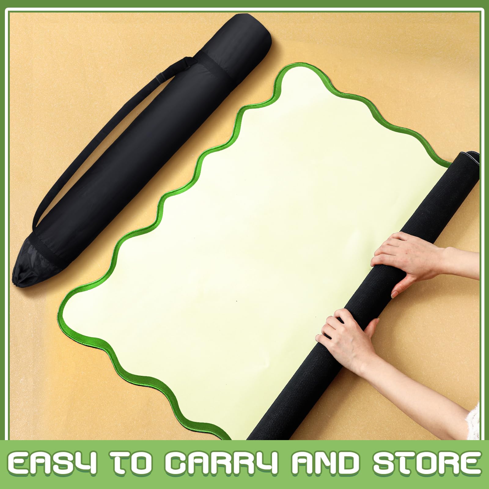 VioraWhite portable Mahjong mat ideal for home, office, or outdoors