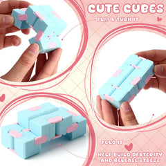 VioraWhite stress-relief cubes in use during breaks or commutes.