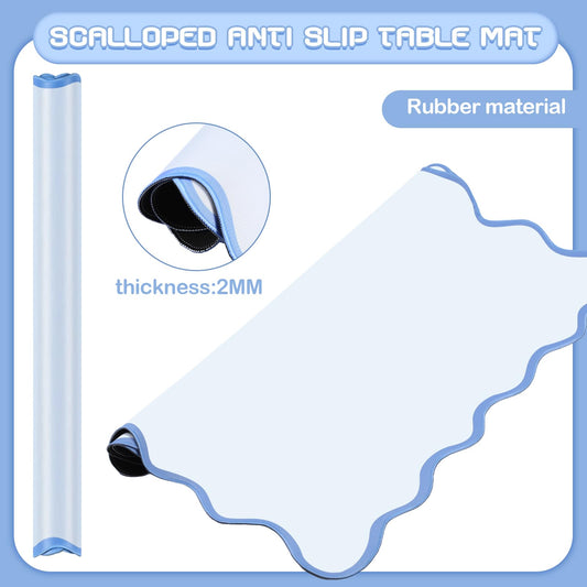 VioraWhite travel mat close-up shows blue rubber anti-slip surface.