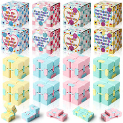 VioraWhite Valentines cubes bulk pack in four colors for easy gifting and play.