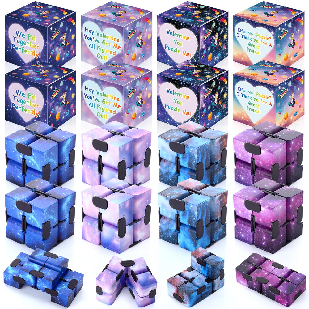VioraWhite valentines cubes starry style for gifting and party fun.