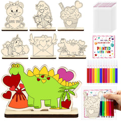 VioraWhite valentines painting kit with wooden crafts for personalized gifts