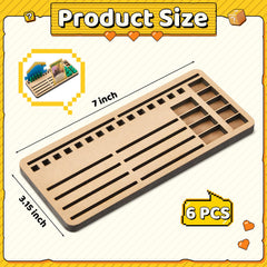 VioraWhite wooden holders close-up, showcasing sturdy construction and warm brown finish.