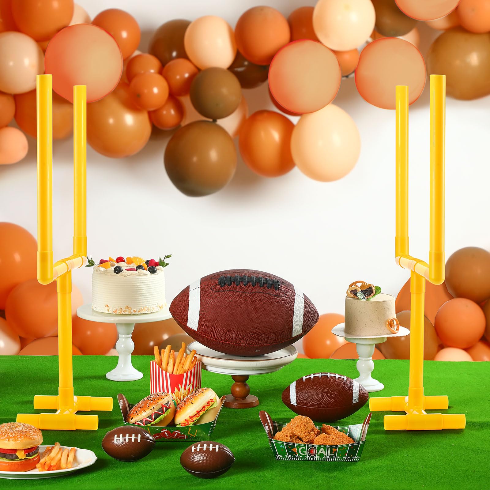 VioraWhite yellow plastic football goal assembly for easy display