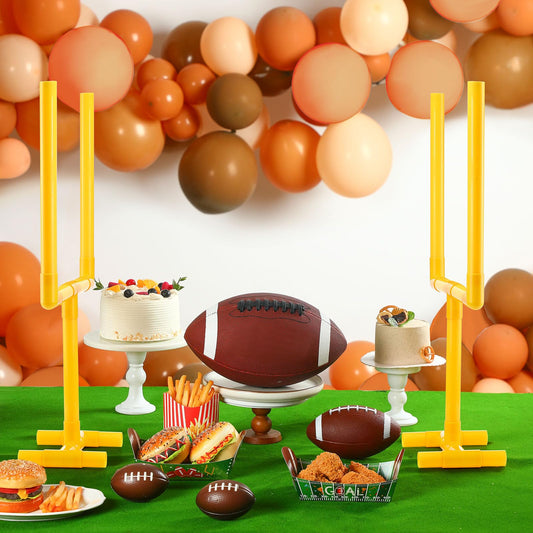 VioraWhite yellow plastic football goal assembly for easy display
