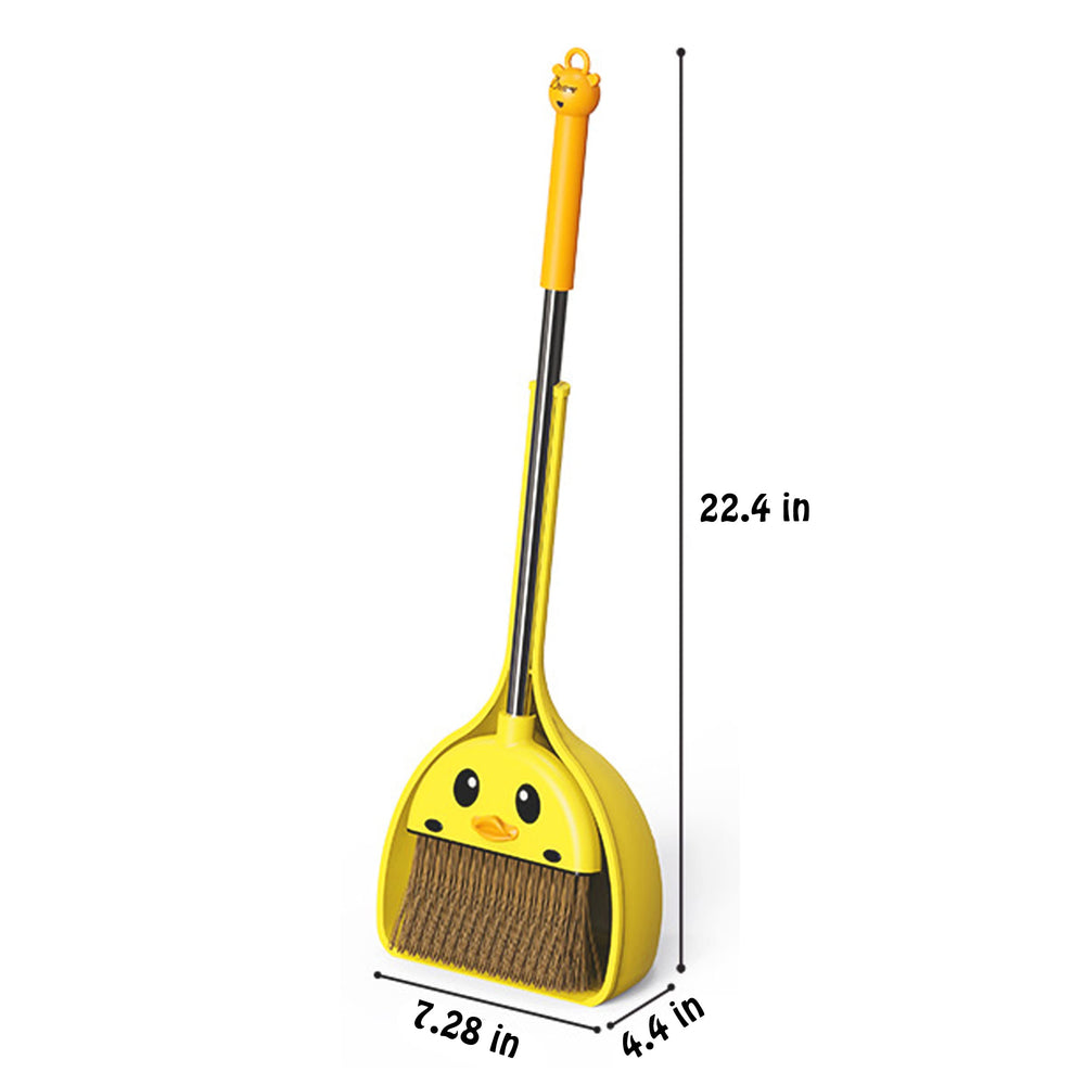 VIPAMZ upright dustpan storage keeps the set neatly organized.
