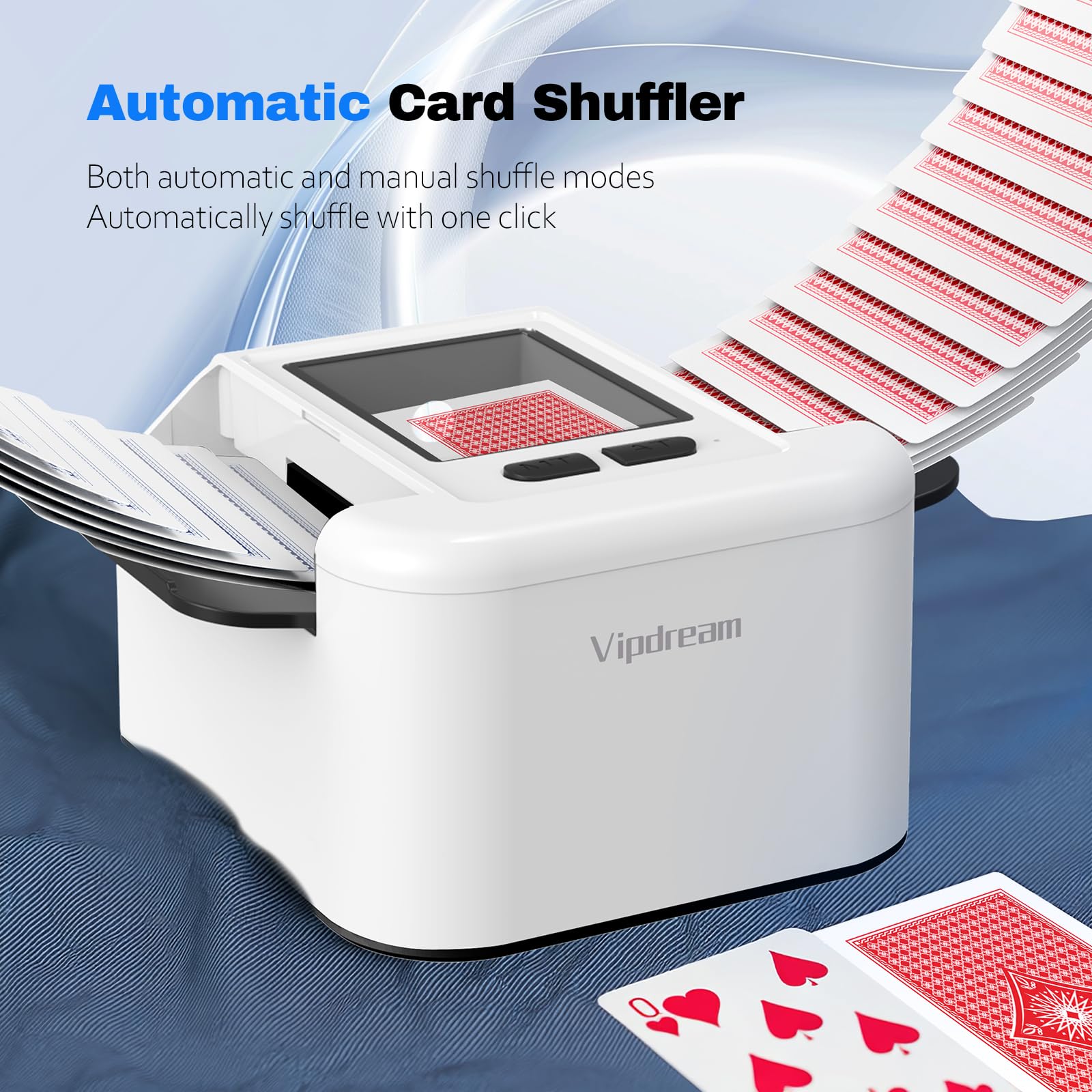Vipdream dual-mode shuffler showing automatic mode for seamless gameplay.