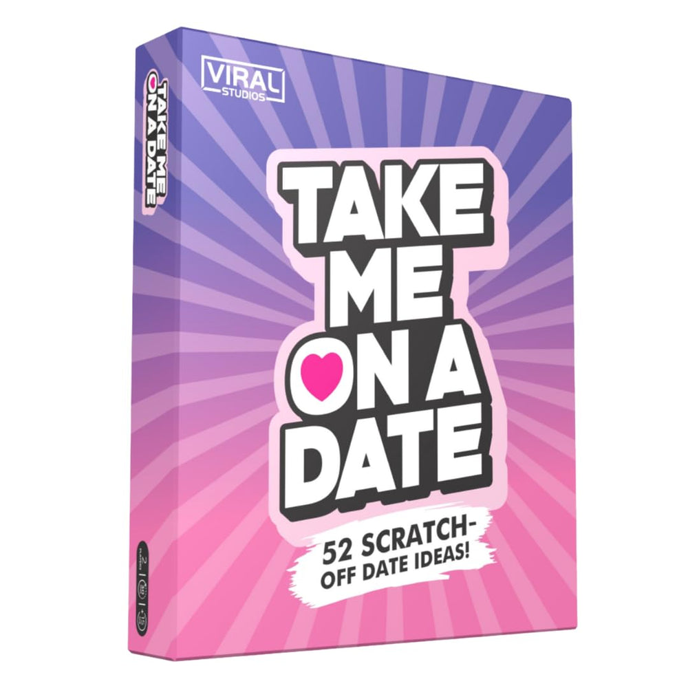 Viral Studios Take Me On A Date scratch-card cover inviting couples to start a year of ideas.