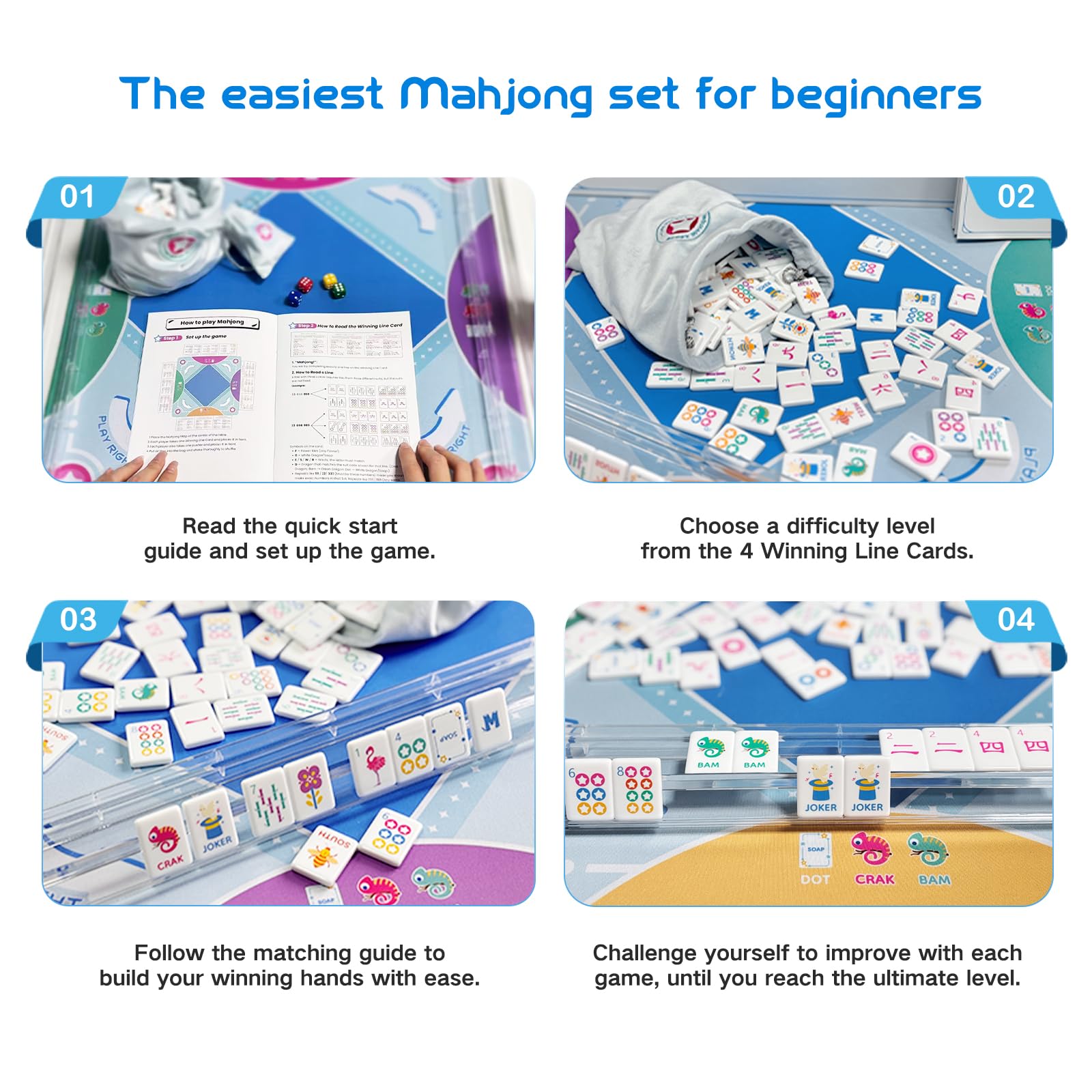 Virora Mahjong board game box houses all pieces for quick setup