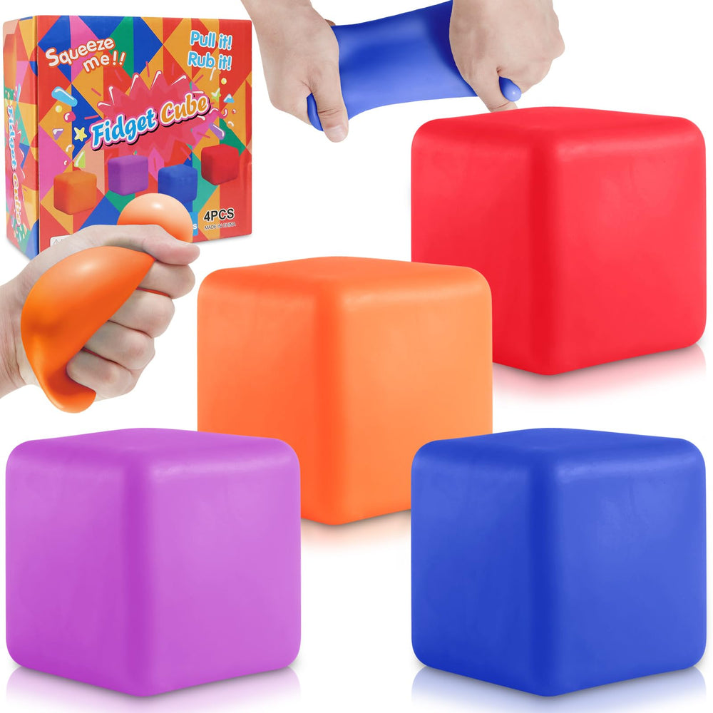 Viroucal fidget cube four-pack colorful cubes for portable stress relief