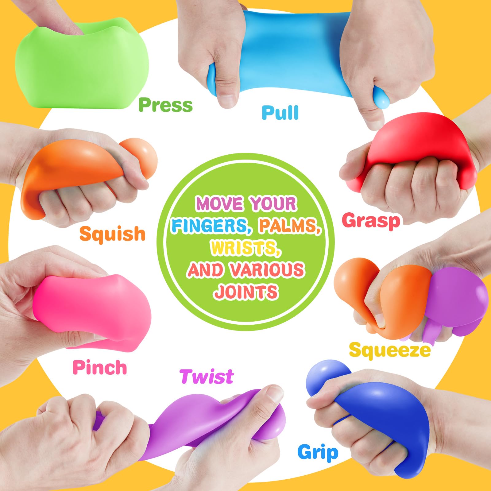 Viroucal fidget cube hand grip 2-2 inch emphasize portability