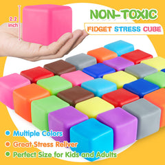 Viroucal stress ball slow-rise square close-up shows soft texture and rebound