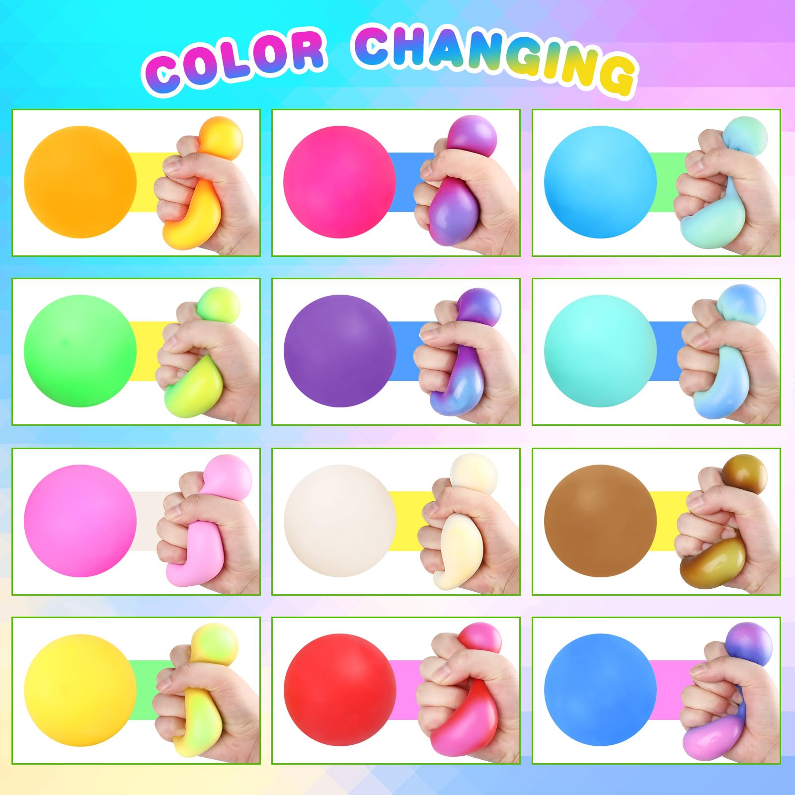 Viroucal stress ball squeeze toy hypoallergenic, safe for daily use