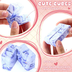 VioraWhite cubes in multiple colors illustrating variety and play.