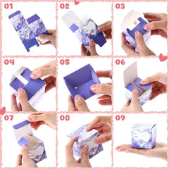 Open gift box showing cubes ready to share.